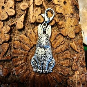 Rabbit Charm for Easter Bunny Charm Bracelet Rabbit Necklace Pendant Zipper Pull